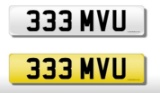 Cherished number plate 333 MVU