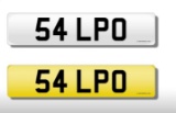 Cherished number plate 54 LPO