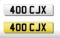 Cherished number plate 400 CJX