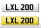 Cherished number plate LXL 200