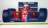 Nigel Mansell-signed Ferrari 640 Metal Cut-out