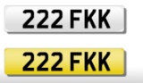 Cherished number plate 222 FKK