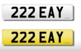 Cherished number plate 222 EAY