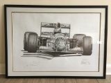 Michael Schumacher-signed Benetton Camel B192 print