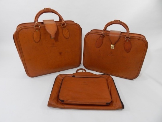 Original Ferrari 355 three-piece Complete Schedoni leather luggage set