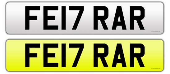 Registration number 'FE17 RAR'