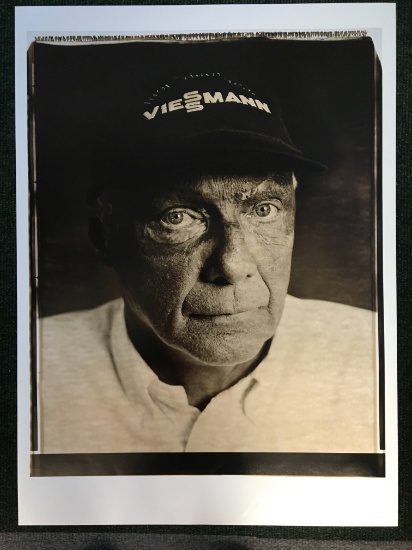 Niki Lauda OPUS print, signed Bernie Ecclestone