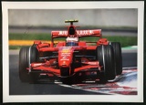 Kimi Raikkonen signed wall photograph