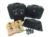 Original Ferrari 348/355 four-piece complete Schedoni leather luggage set