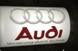 Contemporary Audi-themed illuminated wall sign