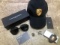 Porsche-branded baseball cap, sunglasses, cuff links and key fob