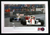 Nigel Mansell-signed 'Monaco Chase' Lithograph