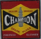 Champion spark plugs cast plaque