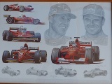 Pair of motorsport prints