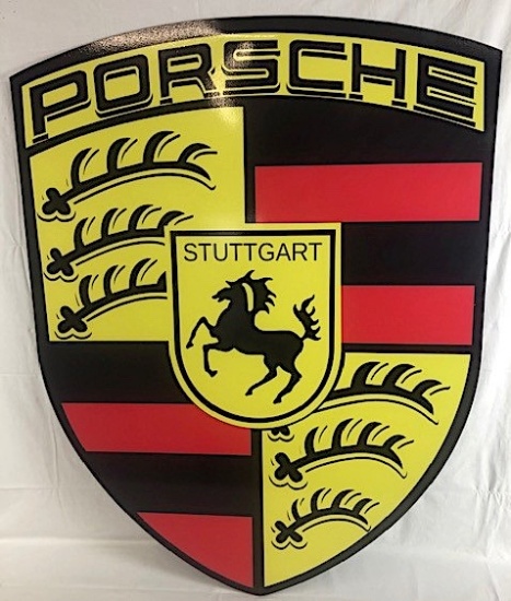 Contemporary Porsche shield sign
