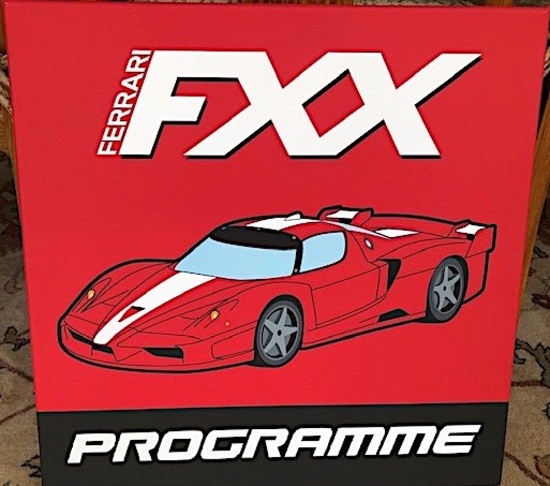 A Ferrari-themed canvas of the FXX programme