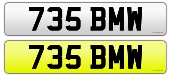 Registration number 735 BMW