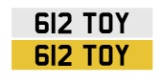 Registration number 612 TOY