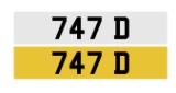 Registration number 747 D