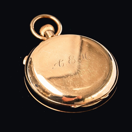 Gold stopwatch. Formerly the property of Alfred Moss and Stirling Moss