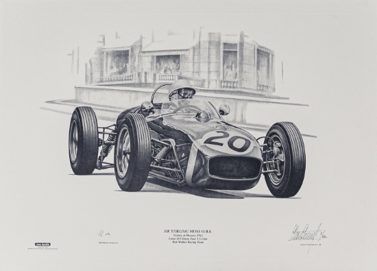 Sir Stirling Moss in his Lotus 18 Climax winning at Monaco 1961 No2/850