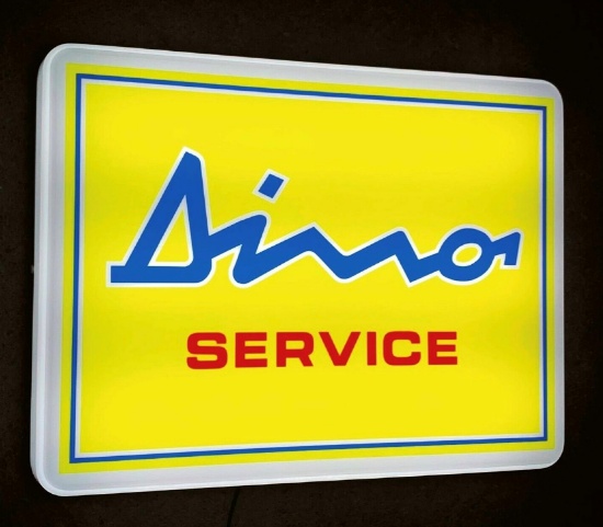 A Contemporary, Illuminated Dealer-Type Ferrari Dino Service Wall Sign