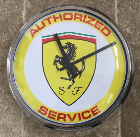 A Ferrari-Themed ‘Authorised Service’ Showroom Wall Clock