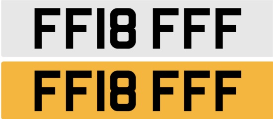 Registration Number FF18 FFF