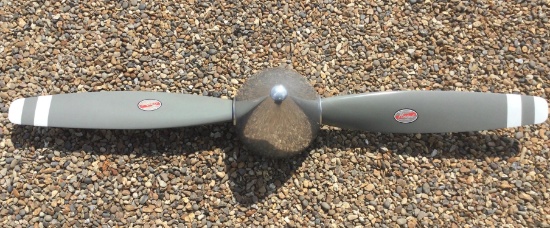 A Superb Polished Aluminium Twin-Blade Hartzell Aircraft Propeller