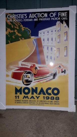 Monaco 1988 Christies Auction Advertising Poster