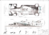 Charity Lot: Hand-Signed Mercedes-AMG Petronas F1 Technical Drawing (with CoA)