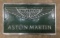 A Cast Metal Aston Martin Themed Sign with AM Wings Over
