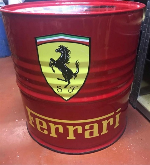 A Ferrari-Homage Oil Drum