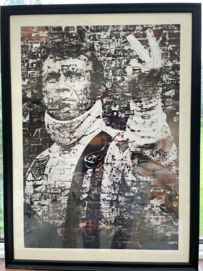 Steve McQueen Collage Framed Print