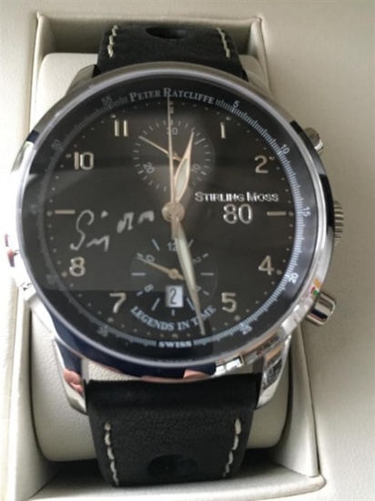 Stirling Moss' 80th Birthday Watch with Black Dial 14/80