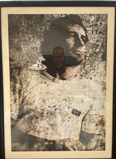 Ayrton Senna Collage Framed Print