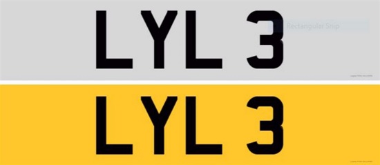 Registration Number LYL 3