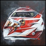 Lewis Hamilton 2019 Race Helmet - Original Acrylic on Canvas Painting by Tony Upson