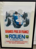 Early Poster Advertising the Formula 2, Grand Prix de Rouen-les-Essarts in July 1965