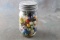 Ball 1 Pint Fruit Jar w/Zinc Lid Full of Vintage Marbles