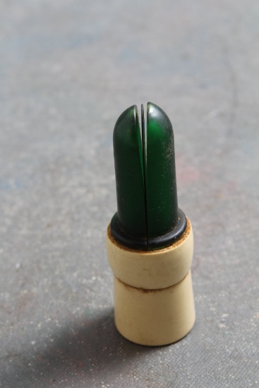 Antique Bakelite? Duck Game Call Ivory & Mallard Green Colors