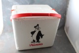 Vintage Hamm's Beer Styrofoam Cooler with Hamm's Bear Logo