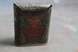 Very Old TWIN OAKS Pocket Tobacco Tin Patent Applied For