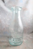 1890 Libbey Large Milk Bottle with COW & STAR EMBOSSED LOGOS 18