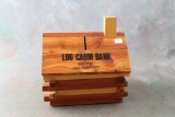 Wood Log Cabin Bank Souvenir Wall Drug, Wall, South Dakota Good Condition