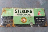 Vintage STERLING MOTOR OIL METAL SIGN  from Pennsylvania Oil Co.