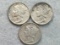 Three Mercury Dimes - all great detail (1938, 1942-D & 1945) - 90% Silver