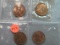 Four uncirculated Wheat Pennies (1942, 1945, 1950-D & 1951) - In sleeves