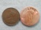 1918 Large Canadian One Cent Coin & Renton WA Coin Shop Token - Canadian Coin in great shape