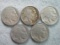 Lot of five 1920's Buffalo Nickels - 1920-D, 1923, 1924, 1928 & 1928-S